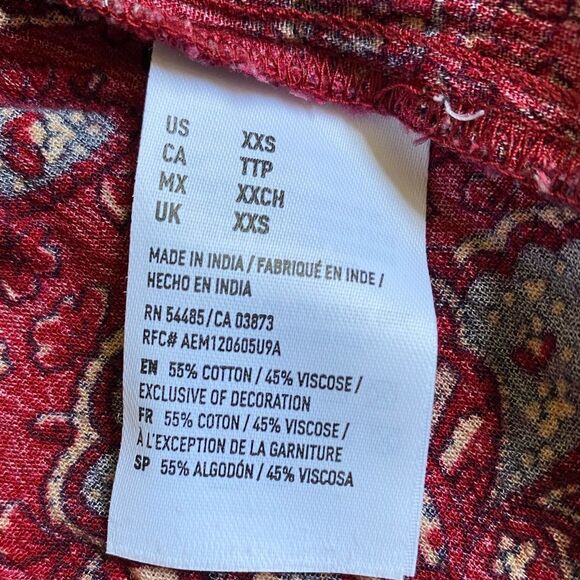 American Eagle Floral Babydoll Mini Dress Women's Sz XXS Boho Festival Coachella - Picture 15 of 16